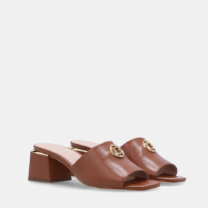 Tamanco Atacama Âmbar Luz da Lua em Couro Marrom