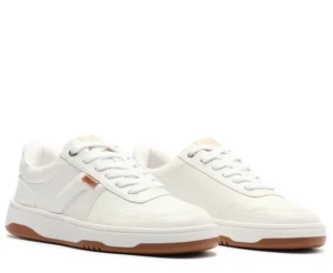 Tênis AC1119 Branco Anacapri com Solado Tratorado e Detalhes em Suede