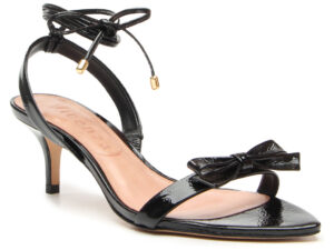 Sandália Chile Vicenza Preta Couro com Salto 6 cm