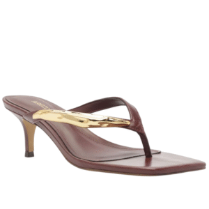 Tamanco Flip Flop Arezzo Vinho com Metal