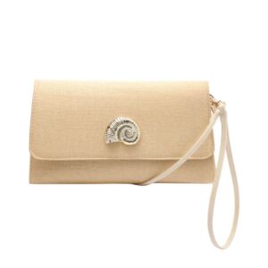 Bolsa Tiracolo Média Texturizada Concha Off Anacapri