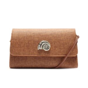 Bolsa Tiracolo Média Texturizada Concha Anacapri