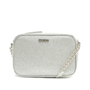Bolsa Tiracolo Pequena Glam Essencial Prateada Anacapri