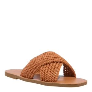 Rasteira Tiras Cruzadas Caramelo Santa Lolla