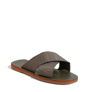 Rasteira Tiras Cruzadas Gorgurão Verde Army Santa Lolla