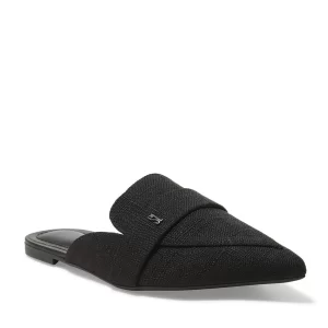 Mule Santa Lolla Linho Copacabana Preto Bico Fino