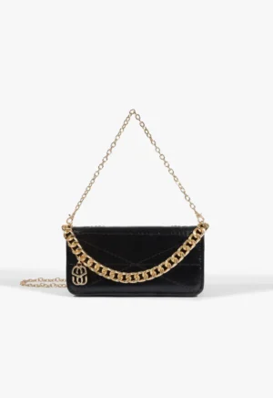 Bolsa Schutz Tiracolo Mika Pequena Couro Preta